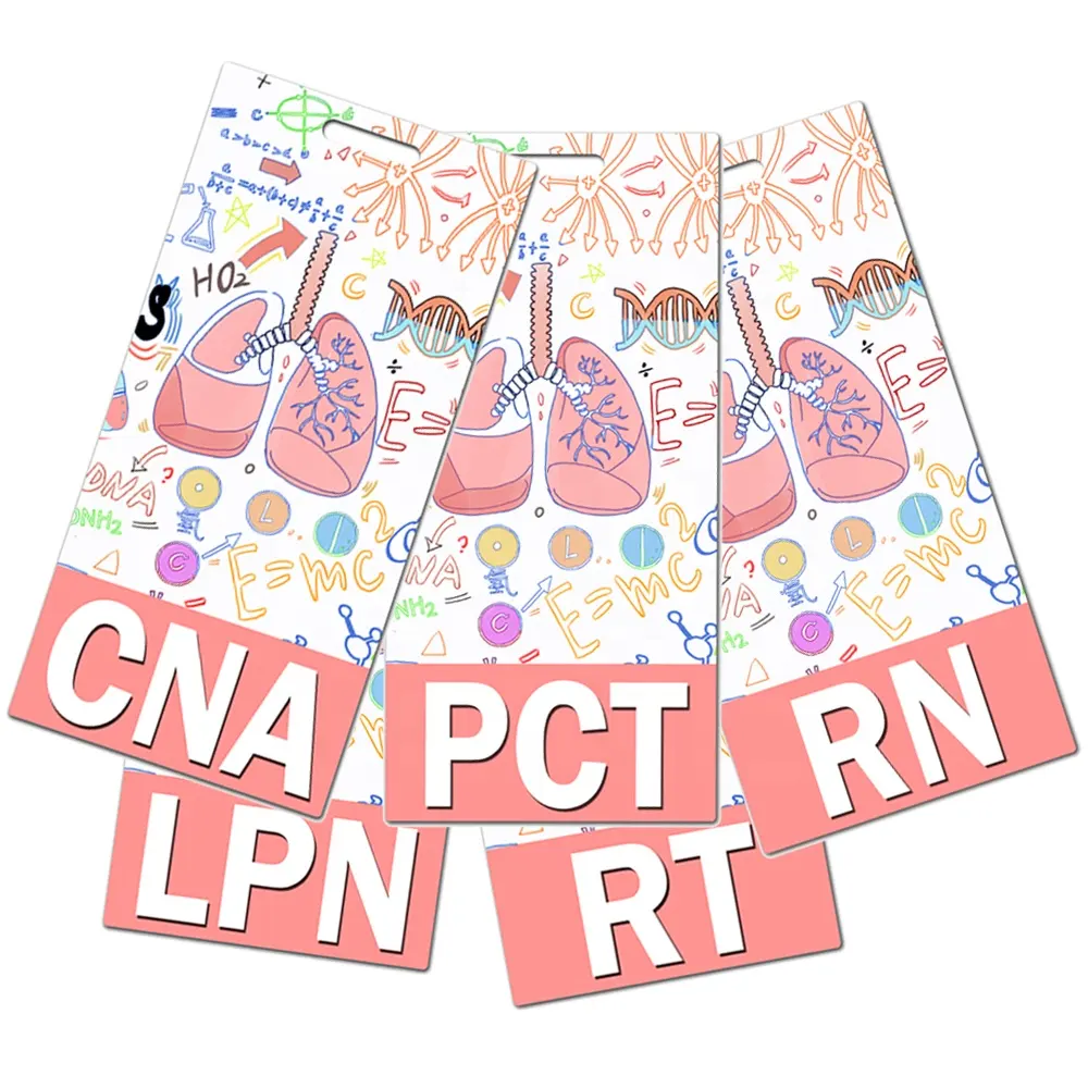 Custom Medical Design CNA LPN RN RT Badge Buddy For Nurse Accessories Nurse Badge Reel Card Office Supply