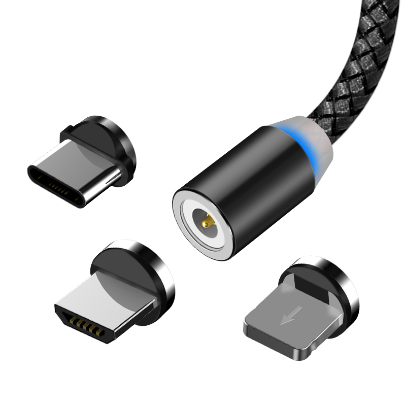 Самый дешевый магнитный кабель 3 в 1, совместимый с micro usb/type-c/i-product, 3,3 фута и 6,6 футов, магнитное зарядное устройство для телефона, нейлоновый Плетеный USB