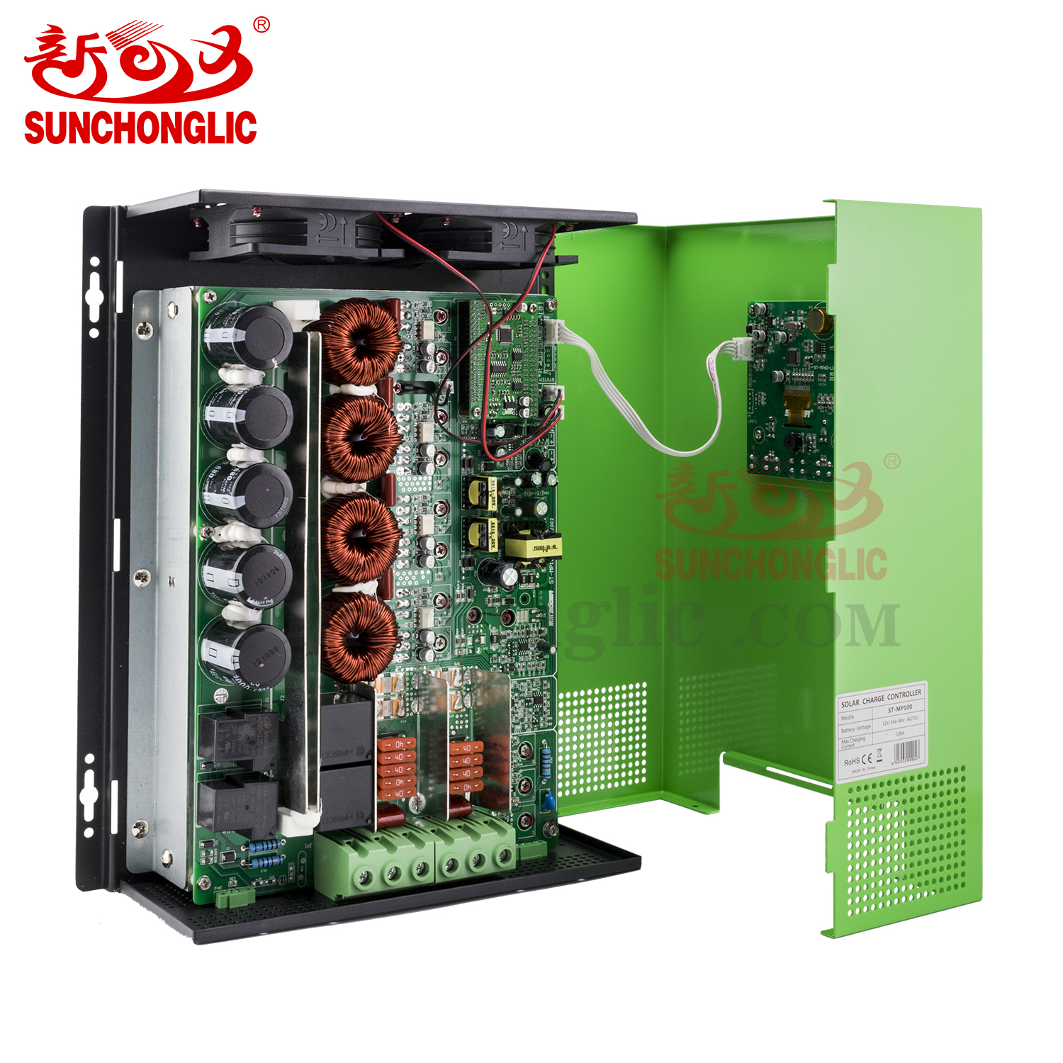 Sunchonglic 12V 24V 48V 100A за максимальной точкой мощности, Солнечный Контроллер Заряда mppt регулятором солнечного контроллеры