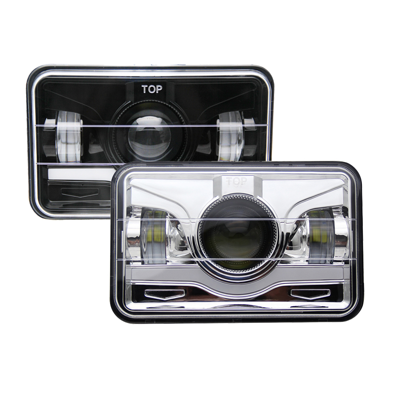 12V 24V Square Waterproof Rectangular 4x6 Led Headlight Light For Trucks