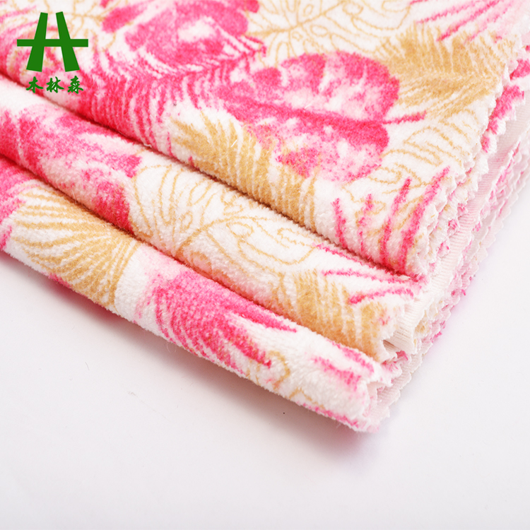 Mulinsen Textile Knit Printed 100% Polyester Velvet Fabric for Garment