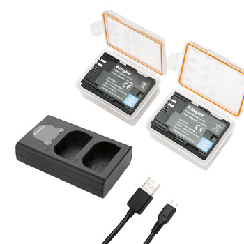 KingMa Новый ЖК дисплей Dual USB зарядное устройство с двумя LP-E6 батарея комплект и батарея защитный чехол