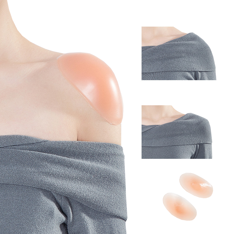 Soft Silicone Shoulder Push-up Pads Reusable Self Adhesive Shoulder Enhancer Shoulder Pad Unisex
