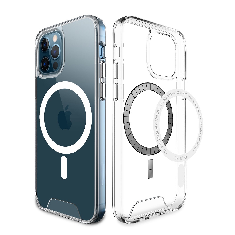 Space shell Clear TPU+hard scratch-resistant PC charger Phone Case for iPhone 12