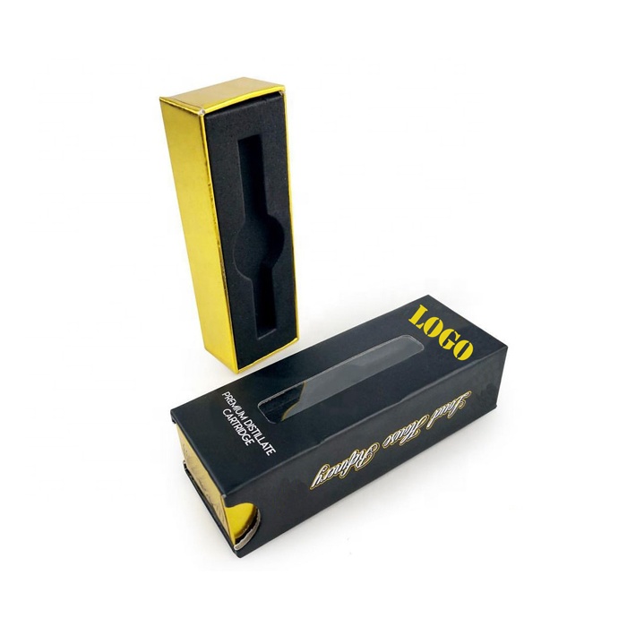 Customized Logo Cartridge Childproof Packaging OEM Box .5ml 1ml cbd oil cartridge packaging