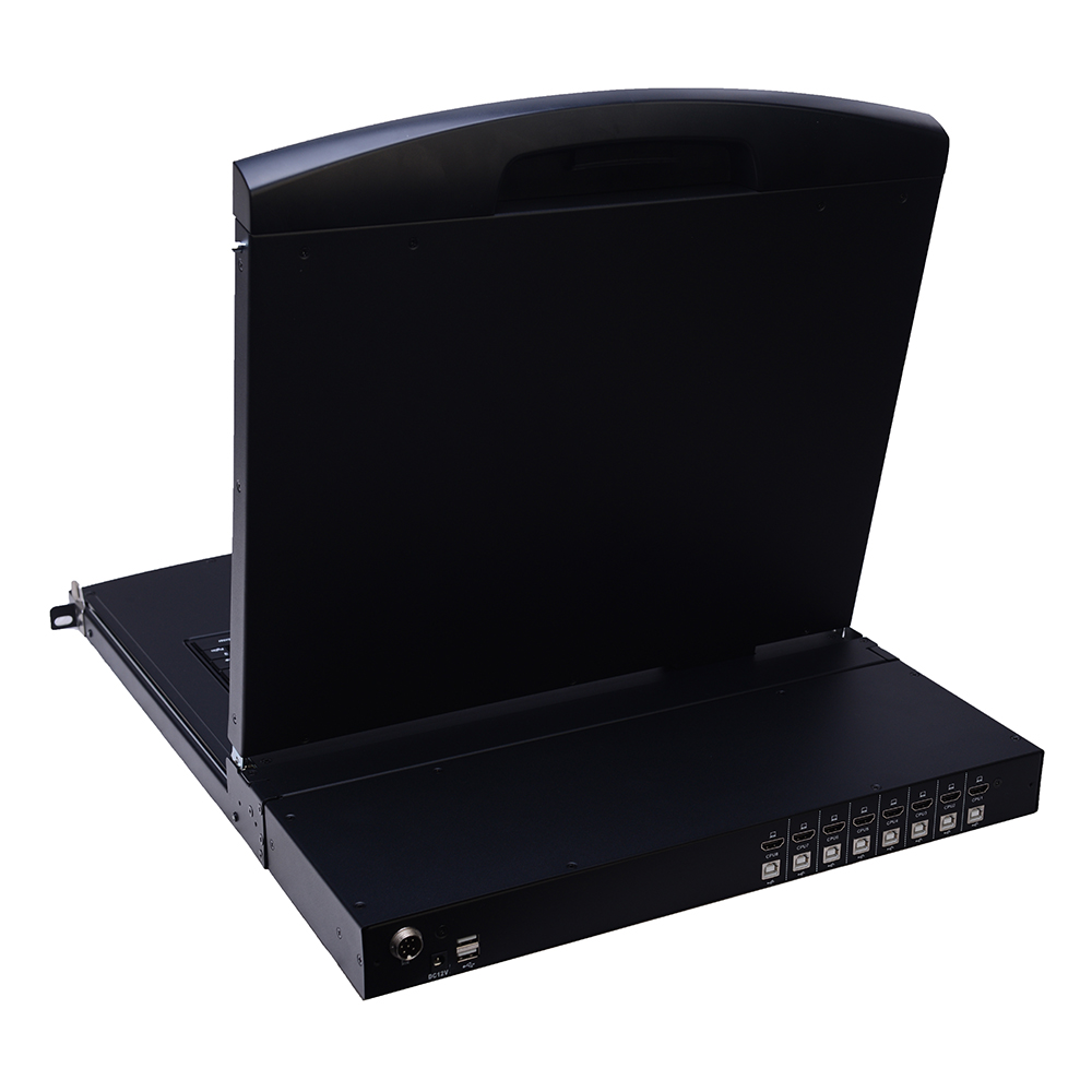 Низкая цена Высокое разрешение ЖК монитор 19 дюймов HDMI 8 портов-rail KVM консоль LCD