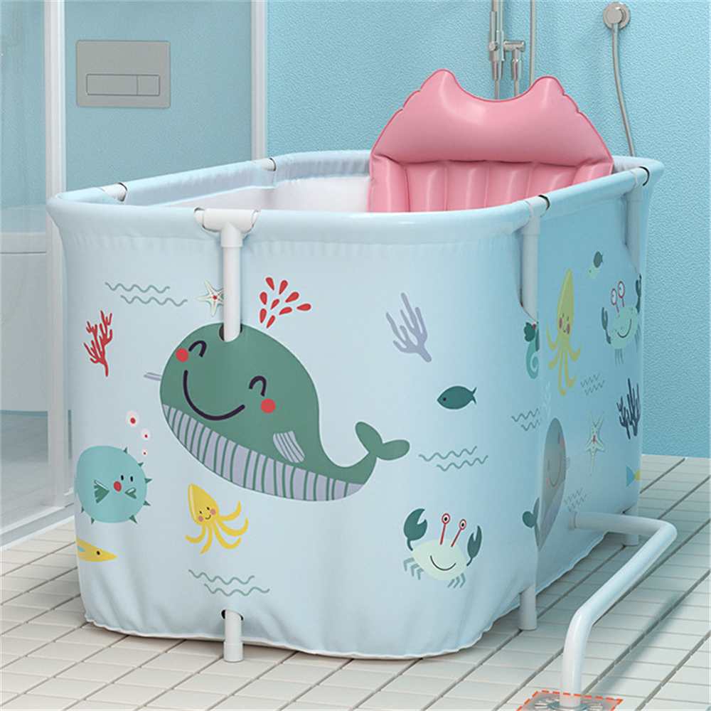120*55*50cm Portable Folding Bathtub Adult Bath Tub Barrel Sweat Steaming Thicken Bathtub Home Sauna Insulation Bath Bucket