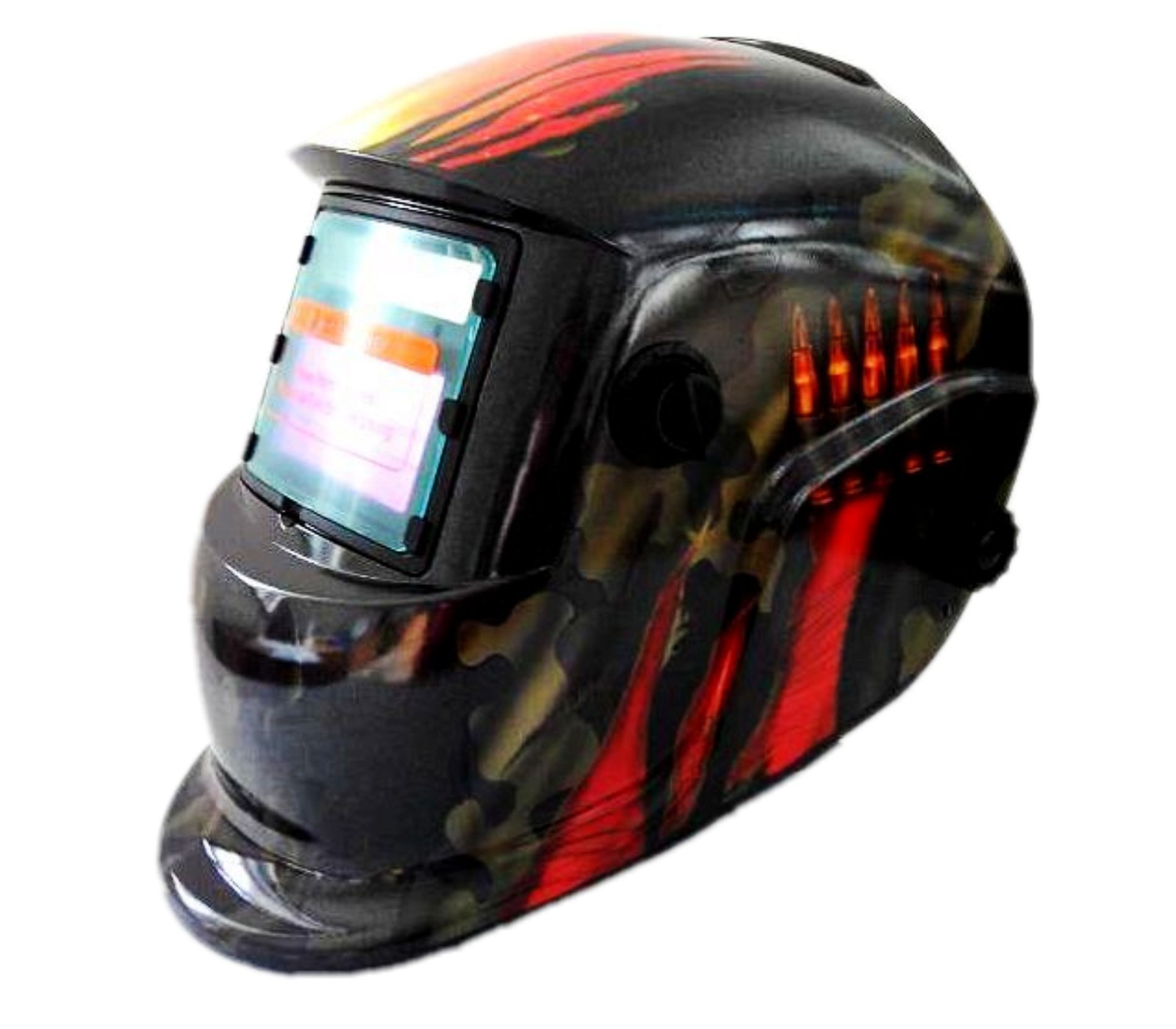 100*90mm double LCD lens digital auto darkening welding helmet custom painting welding helmet factory