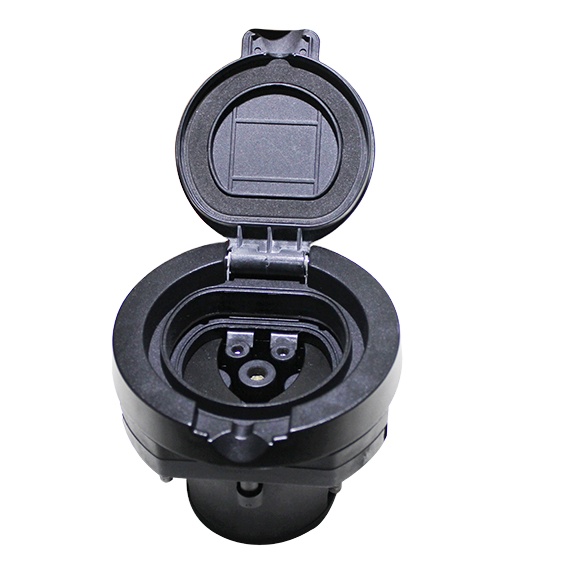 type 2 shutter socket IP65 evse socket single phase three phase can protect