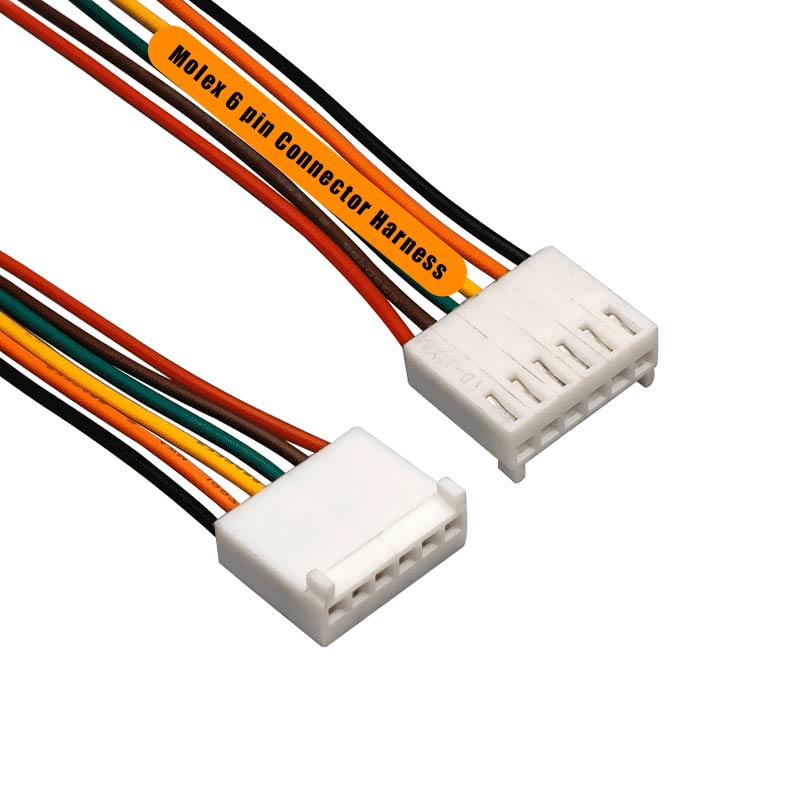 Изготовленный На Заказ molex разъем 2,54 мм Шаг 6 pin Корпус терминалы адаптер 24awg КАБЕЛЬ жгута проводов