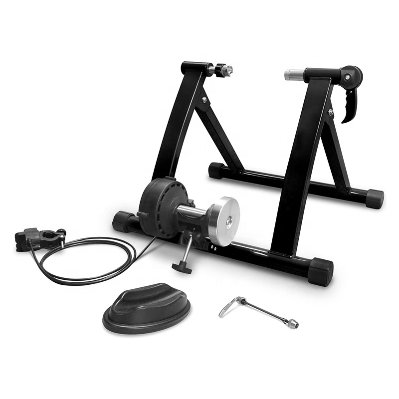 Bike Trainer Stand Steel Exercise Magnetic Stand with Noise Reduction Wheel Road Bike training