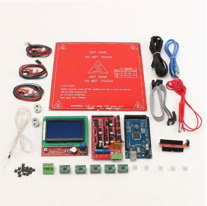 Комплект Ramps 1,4 с переключателем Mega 2560 r3 MK2B 12864 LCD DRV8825 для 3D-принтера