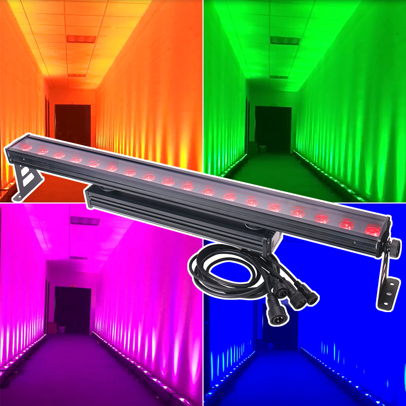 Наружный DMX512 контроль водонепроницаемый 18*12 Вт RGBW 4в1 светодиодный настенный светильник