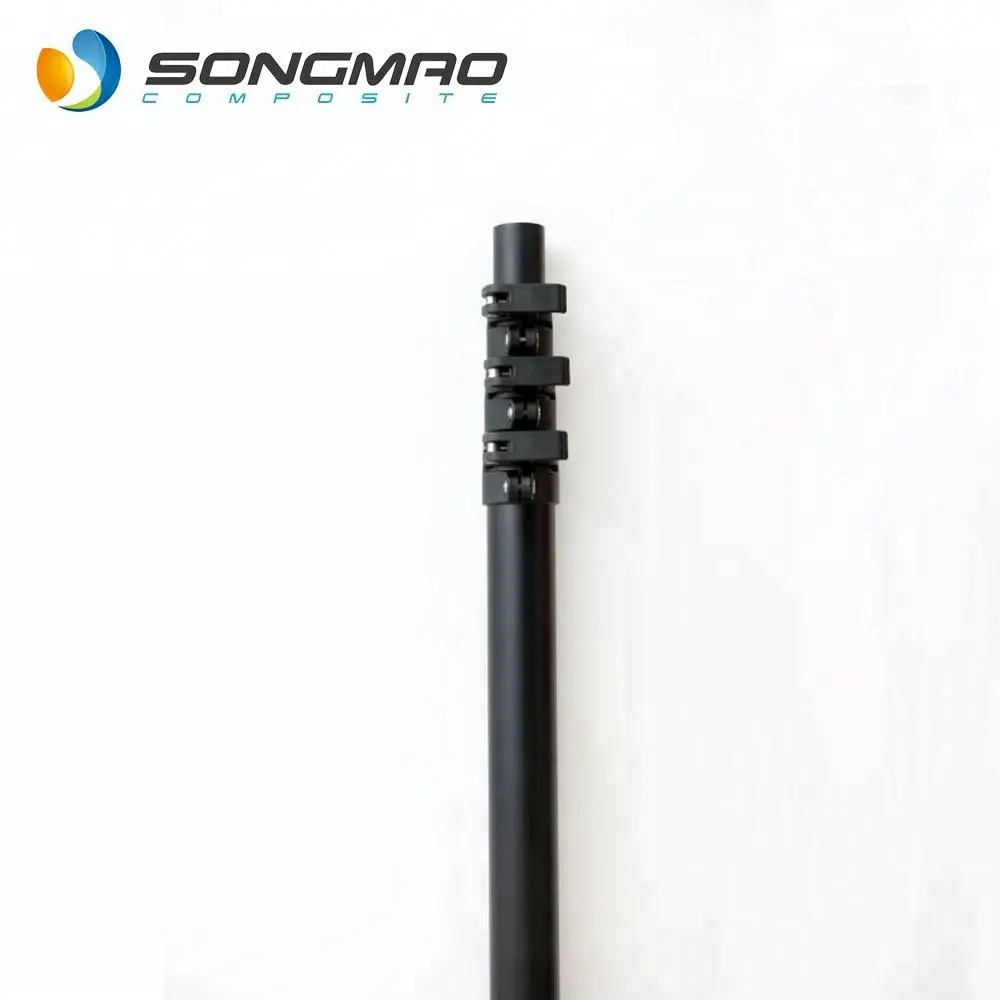 14m 15m Window Cleaning Water Fed Poles 100% Carbon Fiber Telescopic Pole With Brush