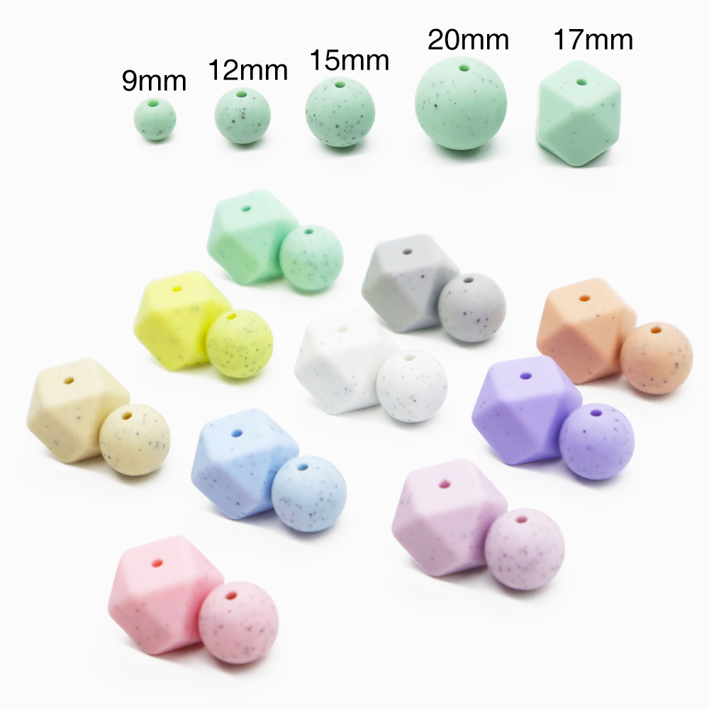 Factory direct sell 12mm baby chew round soft silicone beads