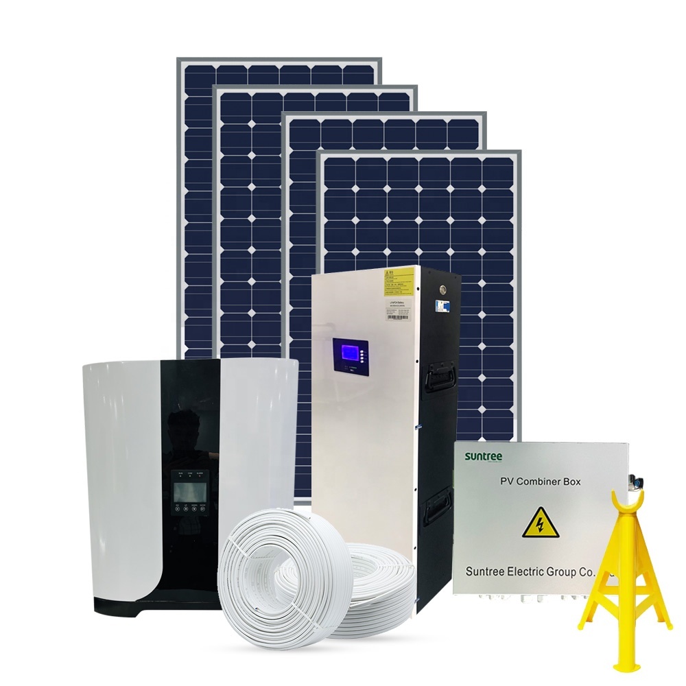 Solar Energy 10KW Off Grid Solar Panels with Lithium Battery Complete Set Solar Power System