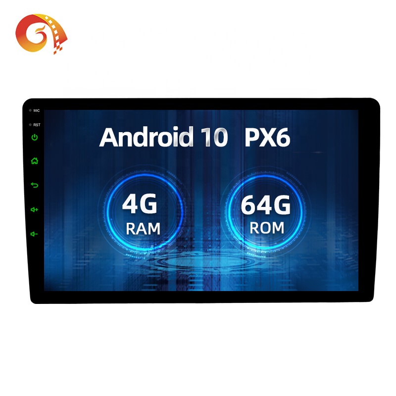 Carplay 4 + 64 Гб 1DIN Android 10.2.5D IPS сенсорный экран Px6 автомобильный стерео с RDS Am Автомобильный GPS навигация Bluetooth WiFi HDMI выход