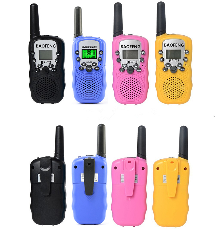 BF-T3, комплект из двух предметов для детей с передающая радиоустановка, лучший подарок для детей BAOFENG BF-T3 мини беспроводной двухстороннее радио 0,5 W иди и болтай Walkie Talkie для детей