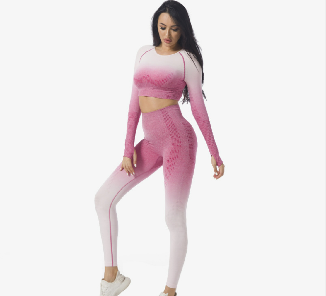 Autumn and winter Colorful Gradients Long Sleeve athletic tennis skirt woman golf apparel