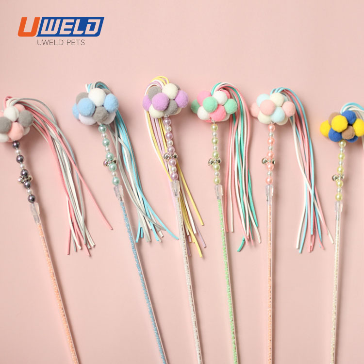 Uweld Colorful Fur Ball Cat Stick