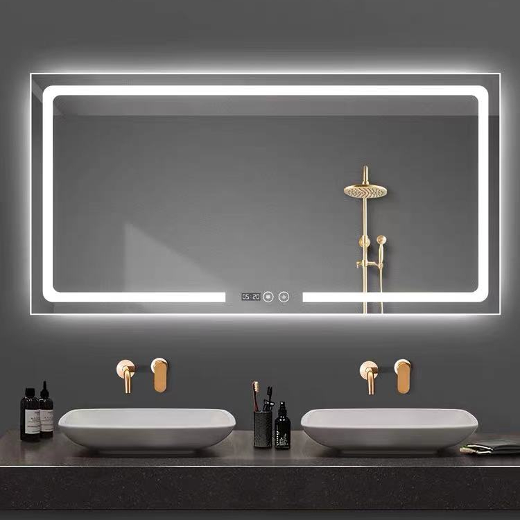 Waterproof Led Smart Mirror Bathroom Frameless Mirror Screen with Functions Customized