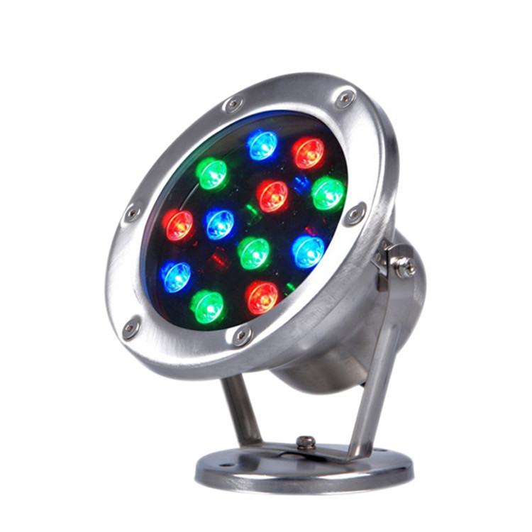 СВЕТОДИОДНЫЙ цветной водный фонарь DMX512, подводный светильник для бассейна, 6 Вт, 12 Вт, 24 Вт, IP68, RGB