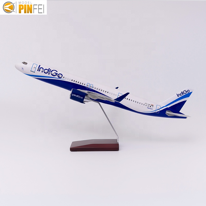 2022, оптовая продажа, модель самолета, аэробус A321 IndiGo Airlines, 45 см, масштаб 1/100, модель самолета со съемными крыльями