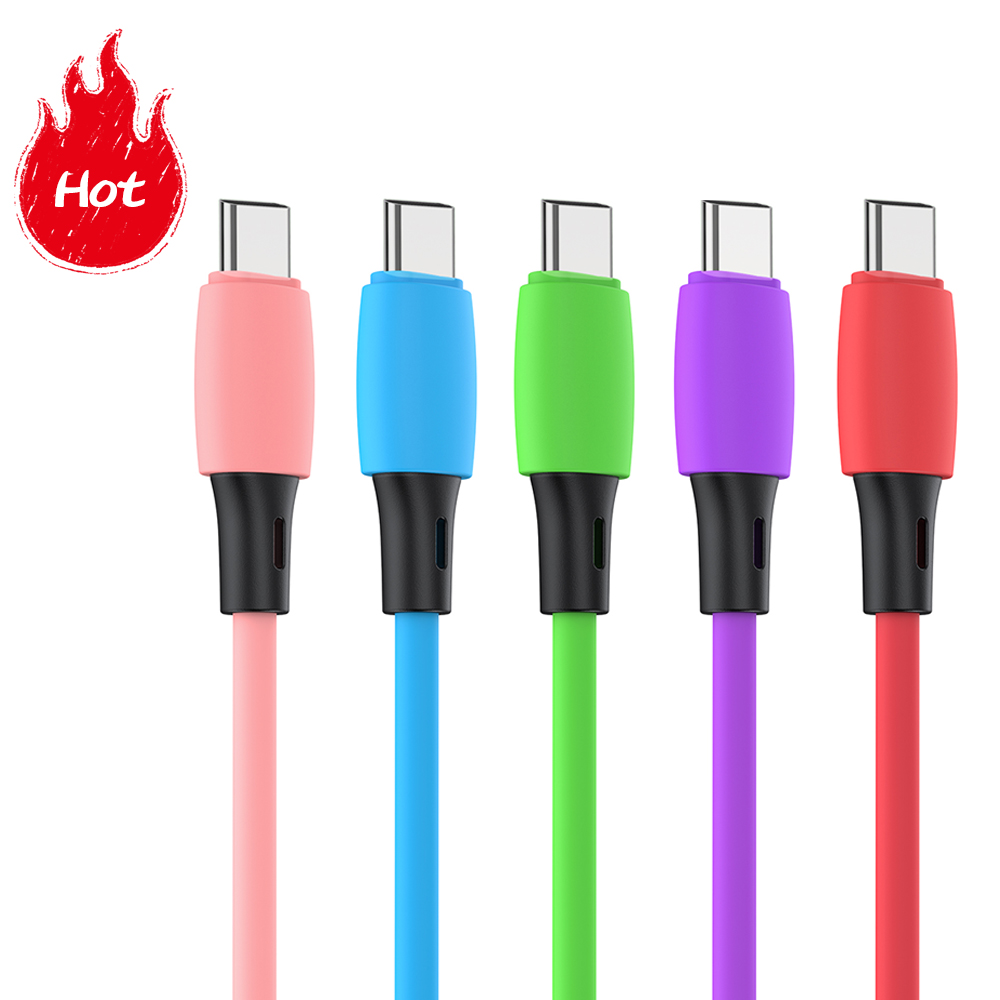 Оптовая продажа, красочный оригинальный usb-кабель для быстрой зарядки мобильных телефонов на базе android типа c