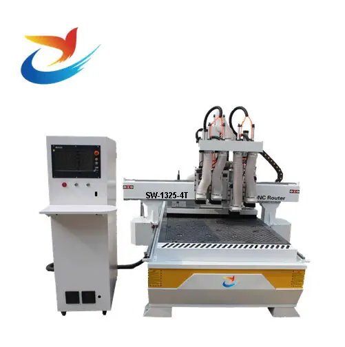 Cutting Router SW-1325 4 Process Cutting Machine / Wood CNC Router Machine Price / Woodworking Panel Furniture Cabinet Making CNC Router