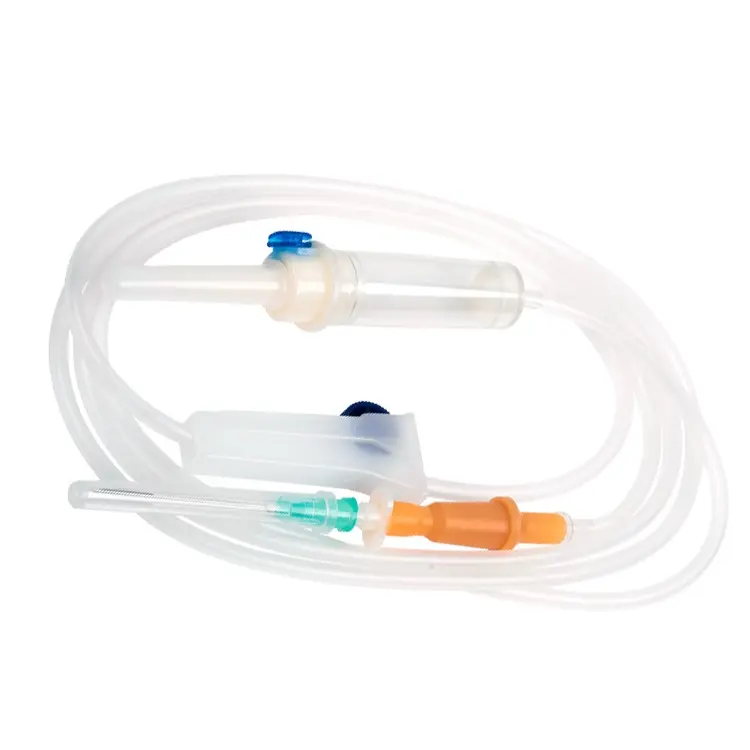 Factory direct sale of disposable sterile infusion set with blower drip pot