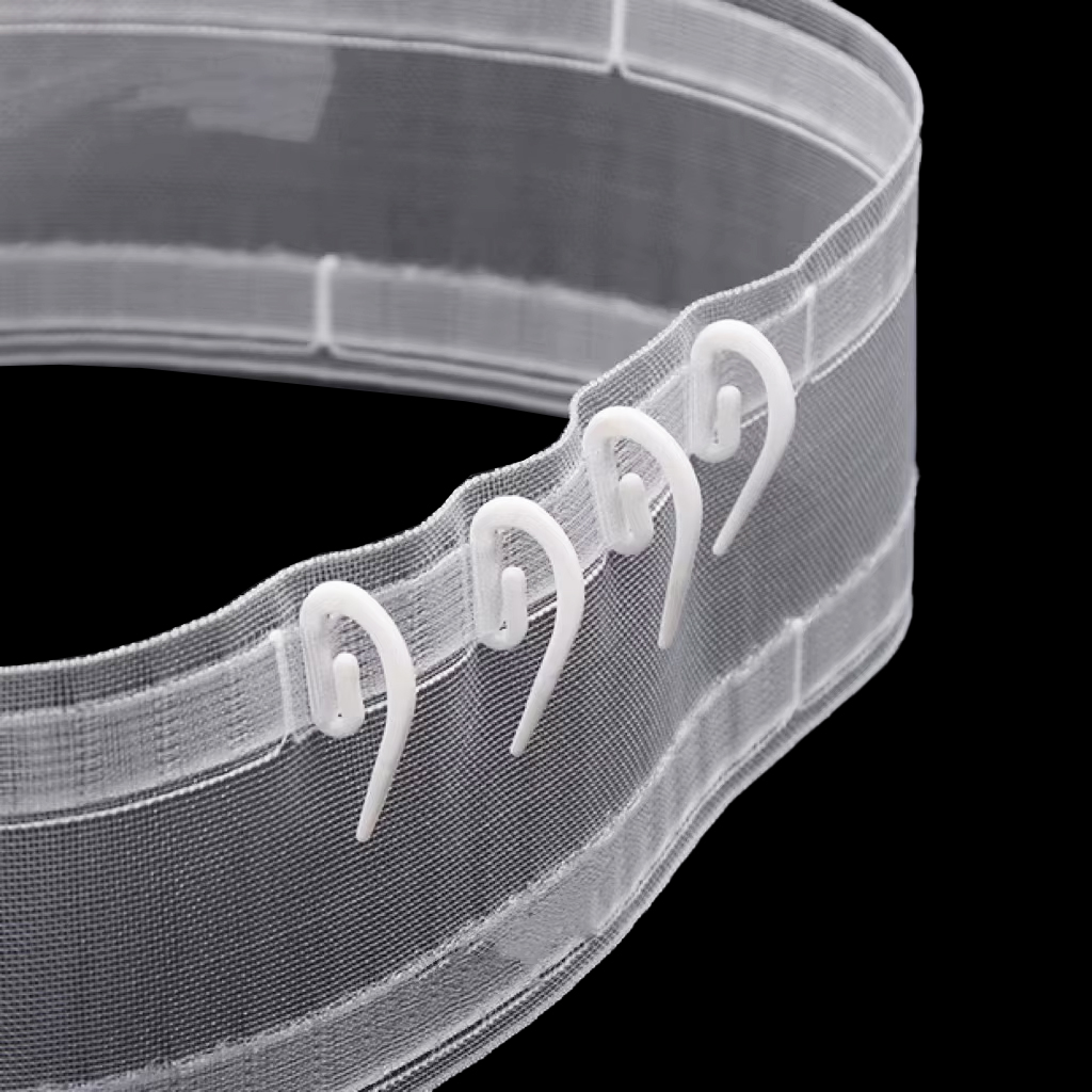 Clear Wave Fold Curtain Tape And Plastic Curtain Hooks For Hanging S Shape Plastic Curtain Hanging hooks