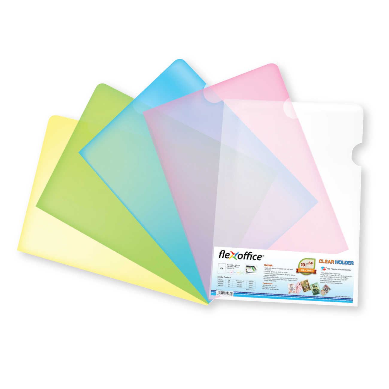 Flexoffice PVC Multi-colors Plastic Bag Clear Holders FO-CH01 FO-CH02 FO-CH03 FO-CH04 & FO-CH06 From Vietnam