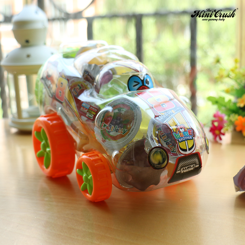 Toy Cars Fruit Jelly Plastic Cup Assorted Jelly Fruits