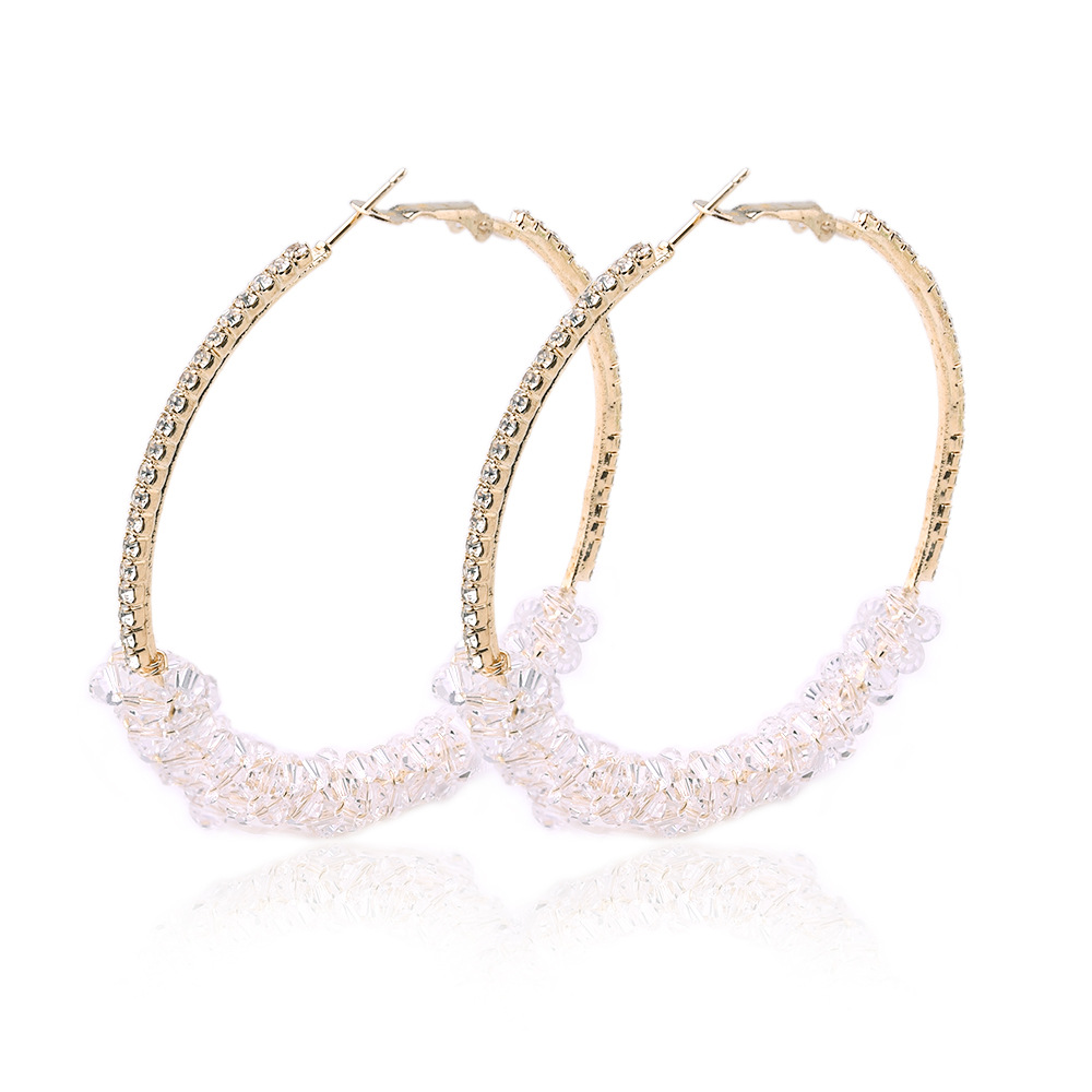 Exquisite 21524 hoop earrings alloy jewelry trendy pearl earrings earings for women 2021 jewelry set
