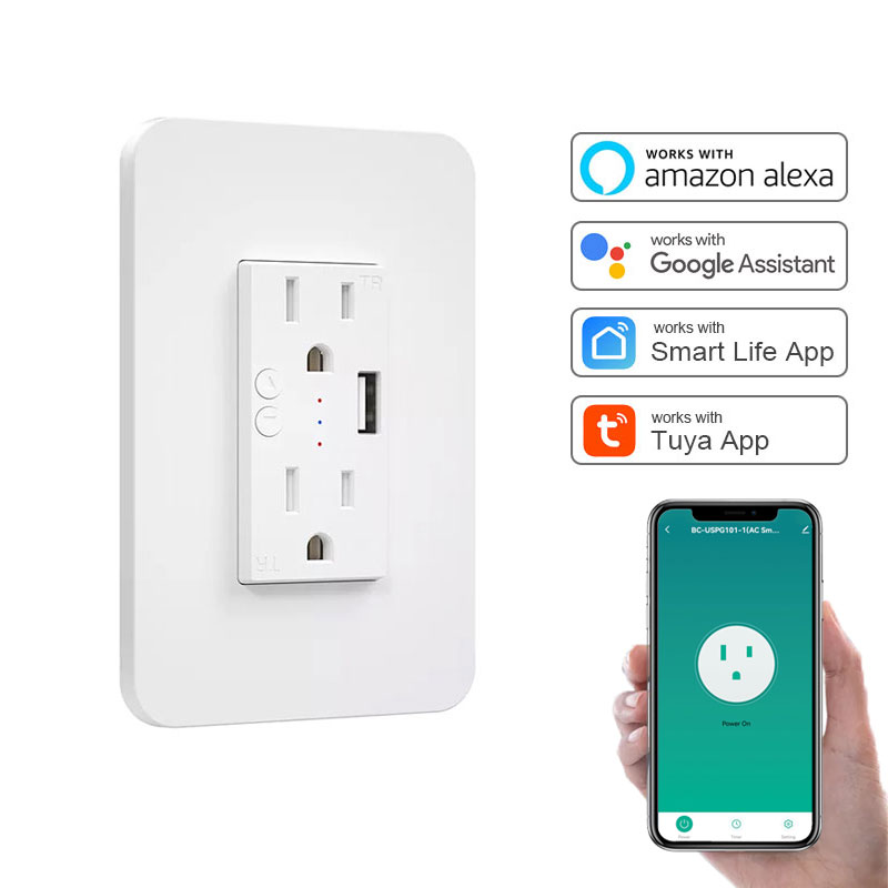 Умная розетка Alexa Homekit с Wi-Fi и Usb-портом
