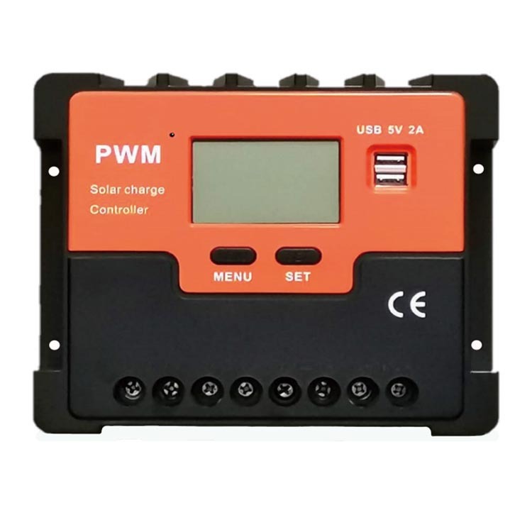 Dual usb 5v 2A output Auto PWM solar charge controller 10A 20A 30A 40A 50A 60A 70A 80A 100A Smart solar controller 12v 24v 48v