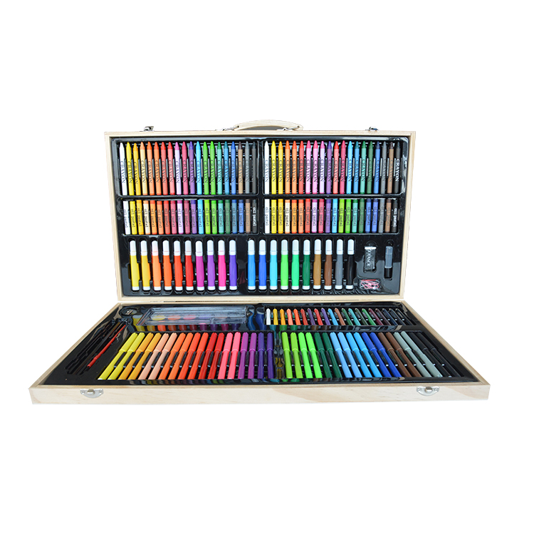 Good Quality 180PCS Professional Drawing Paint Art Set For Kids Children School Wood Art Set