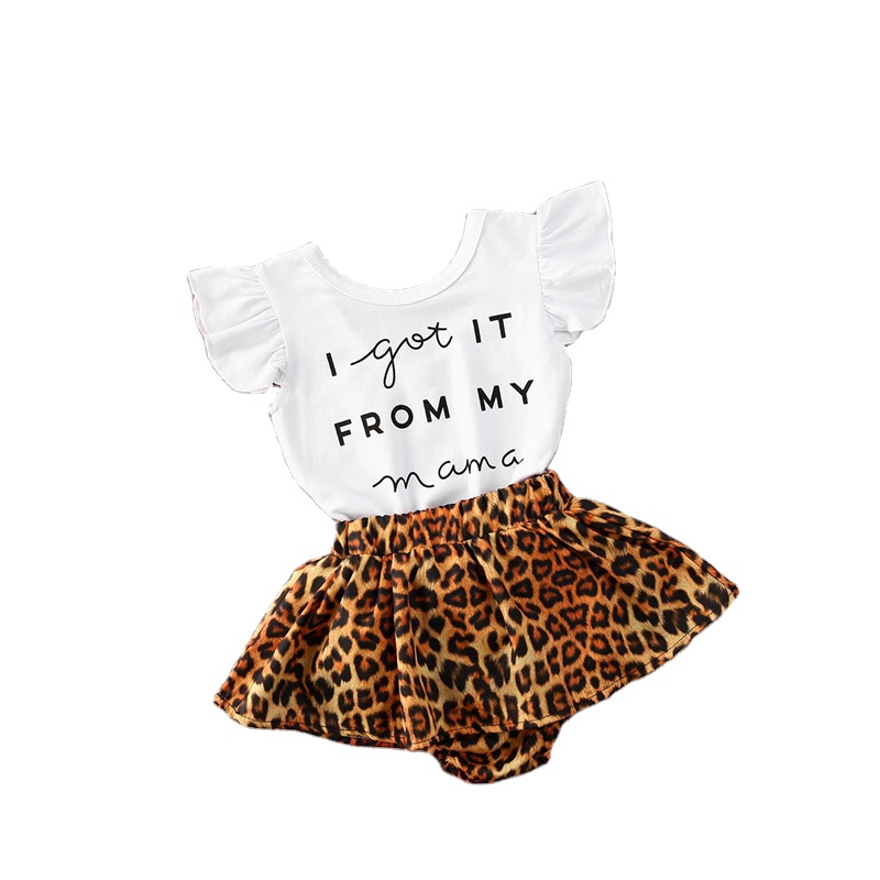 3pcs Newest Summer Toddler Infant Baby Girl Cotton Casual Outfits Set Letter Bodysuit+leopard Shorts+headband Cute Baby Clothes