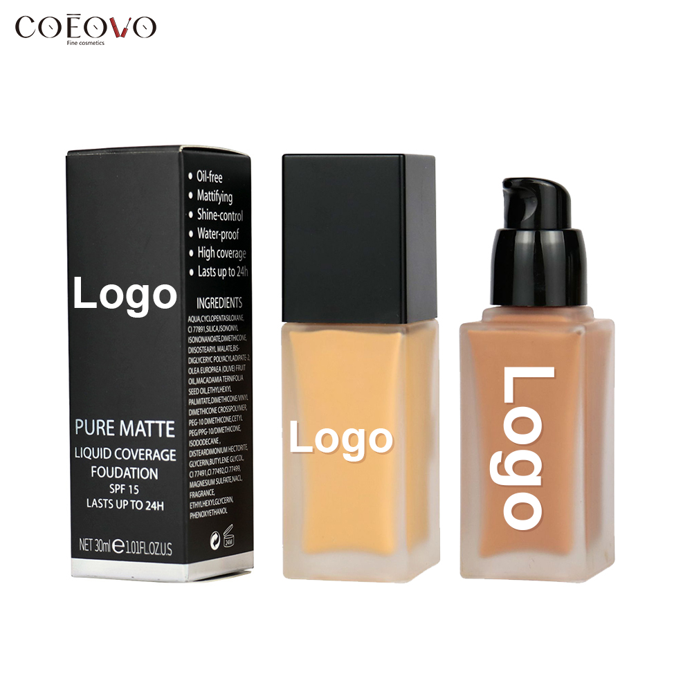 COEOVO make logo maquiagem основа для макияжа Жидкая основа для макияжа для черных женщин