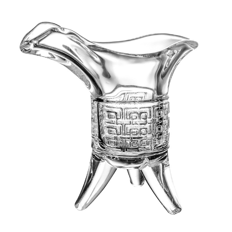 wholesale cheap 1.5oz 50ml promotional Antique Chinese traditional custom logo rum spirit baijiu tequila shot glass
