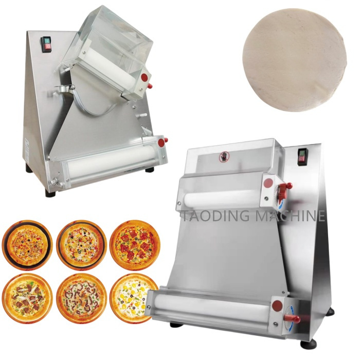 15 18 inch electric automatic pizza dough roller machine rolling pizza base making machine industrial Croissant dough sheeter