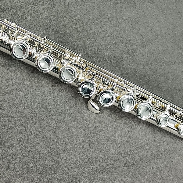 Aiersi special supply e flute western flute music instrument silver plated surface cupro nickel body