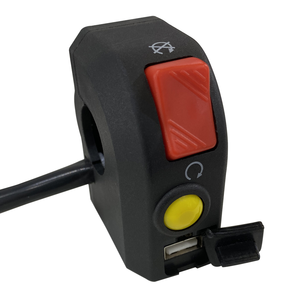 7/8 "22 мм правый руль мотоцикла swih с usb-портом для зарядки ВКЛ-ВЫКЛ Start Выключатель 12В мотоцикле, велосипеде, переключатели