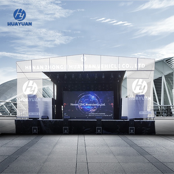 HY-T255-6 Hydraulic Led stage truck for outdoor live performance activities
