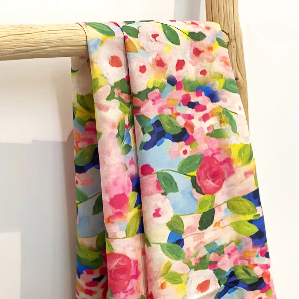 2022 fashion new design voile floral digital weiya tex custom print organic cotton liberty fabric for dress