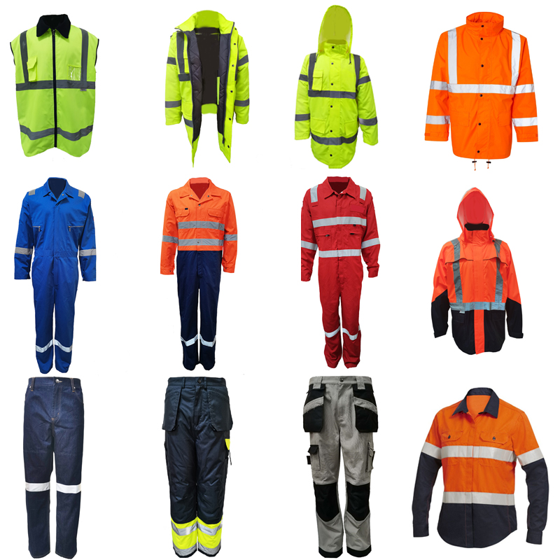 Outdoor Work High Visibility Long Sleeve Shirt 100% Cotton HI Vis Material Webbing Reflective Tape Safety Clothing