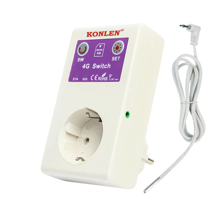 4G LTE Power Socket EU Smart Plug GSM SMS Remote Control Temperature Sensor Switch Outlet 16A Home Appliance Relay Controller