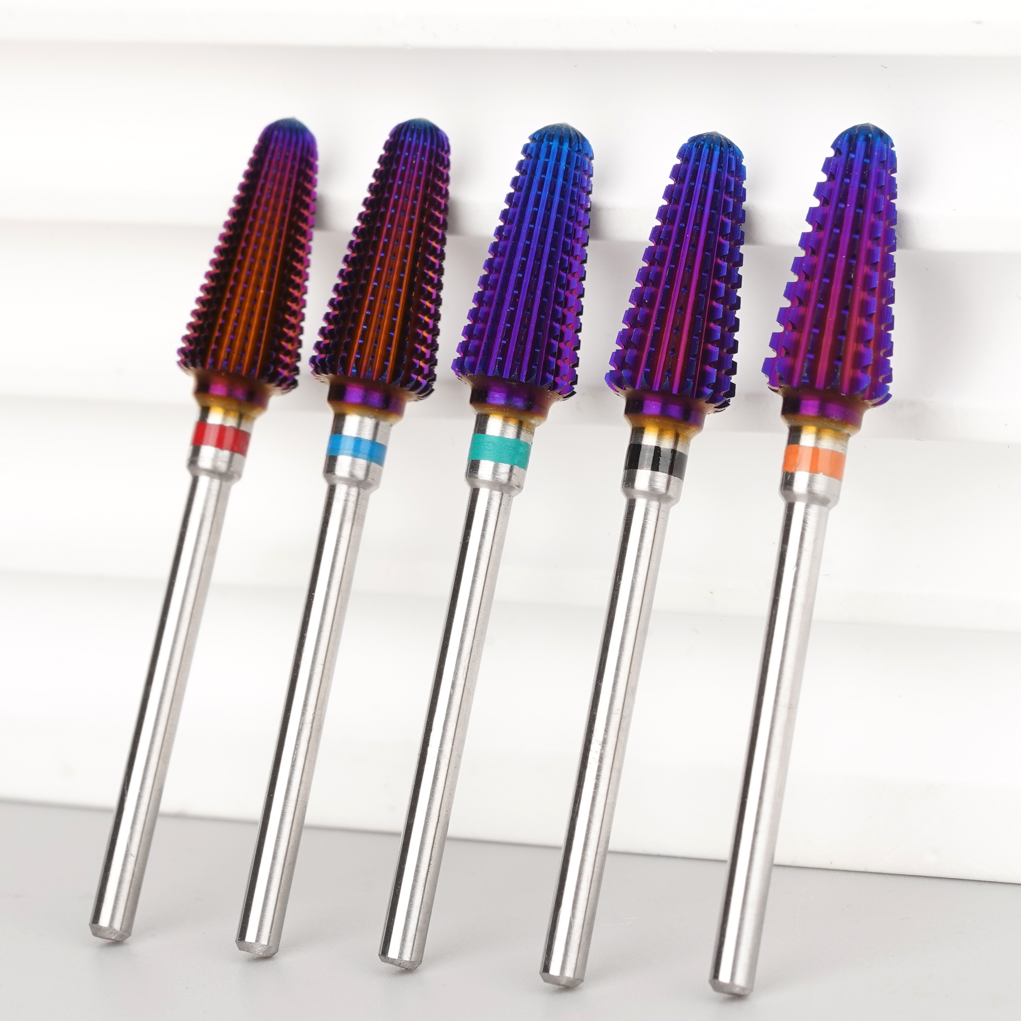 7.0mm Tornado Bit Tapered Nail Drill Bits 5 In 1 Carbide Nail Bit Milling Cutter For Manicure Nails Accessories Remove Gel Tool