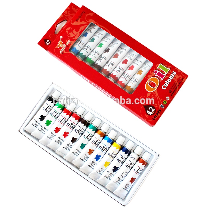 wholesale high quality drawing professional 12ml 12colors oil color