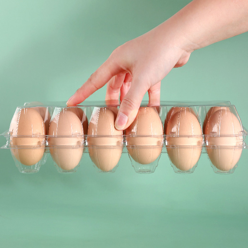 Thickened egg packaging box Disposable plastic transparent preserved egg salted duck egg tray blister storage box